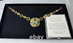 Vntg 1989 Gold Plated Sterling Silver Franklin Mint Year Of Horse Necklace-CIB