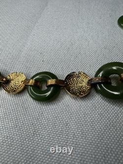 Vntg 1989 Gold Plated Sterling Silver Franklin Mint Year Of Horse Necklace-CIB