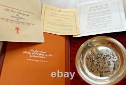 Vtg 1972 Franklin Mint The First Annual Thanksgiving PLATE sterling silver NEW