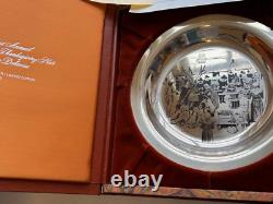 Vtg 1972 Franklin Mint The First Annual Thanksgiving PLATE sterling silver NEW