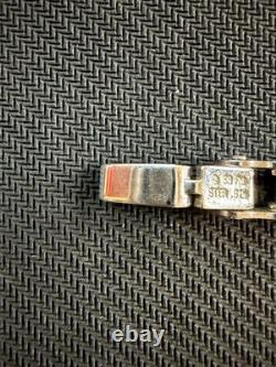 Vtg 1989 89 FM Franklin Mint Sterling 925 Motorcycle Bike Chain Bracelet, 8in