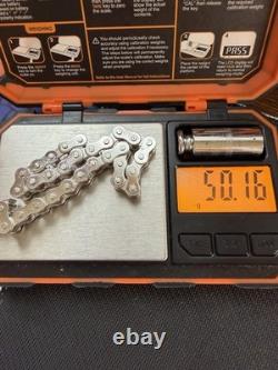 Vtg 1989 89 FM Franklin Mint Sterling 925 Motorcycle Bike Chain Bracelet, 8in