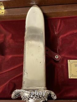 Vtg Franklin Mint Teddy Roosevelt Silver Knife Embellished Sterling Silver 1988