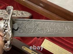 Vtg Franklin Mint Teddy Roosevelt Silver Knife Embellished Sterling Silver 1988