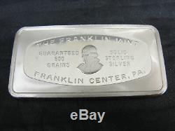 Vtg Lot 5 Franklin Mint Solid Sterling Silver. 925 Ingots Christmas 1973-1978