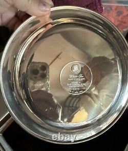 Vtg. Sterling Silver Plate Audubon Society 1973 Winter Fox Franklin Mint