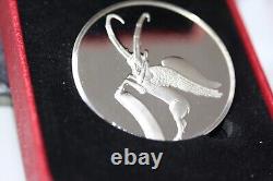 WINGED IBEX Sterling Silver Coin By Franklin Mint Art perse Louvre Museum Paris