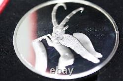 WINGED IBEX Sterling Silver Coin By Franklin Mint Art perse Louvre Museum Paris