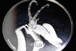 WINGED IBEX Sterling Silver Coin By Franklin Mint Art perse Louvre Museum Paris