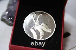 WINGED IBEX Sterling Silver Coin By Franklin Mint Art perse Louvre Museum Paris