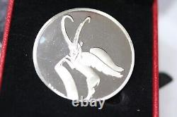 WINGED IBEX Sterling Silver Coin By Franklin Mint Art perse Louvre Museum Paris