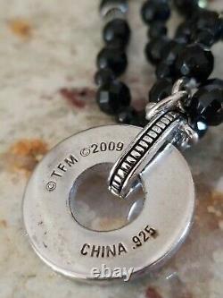 Women's Harley Davidson Necklace (Franklin Mint) Black Onyx & Sterling Silver